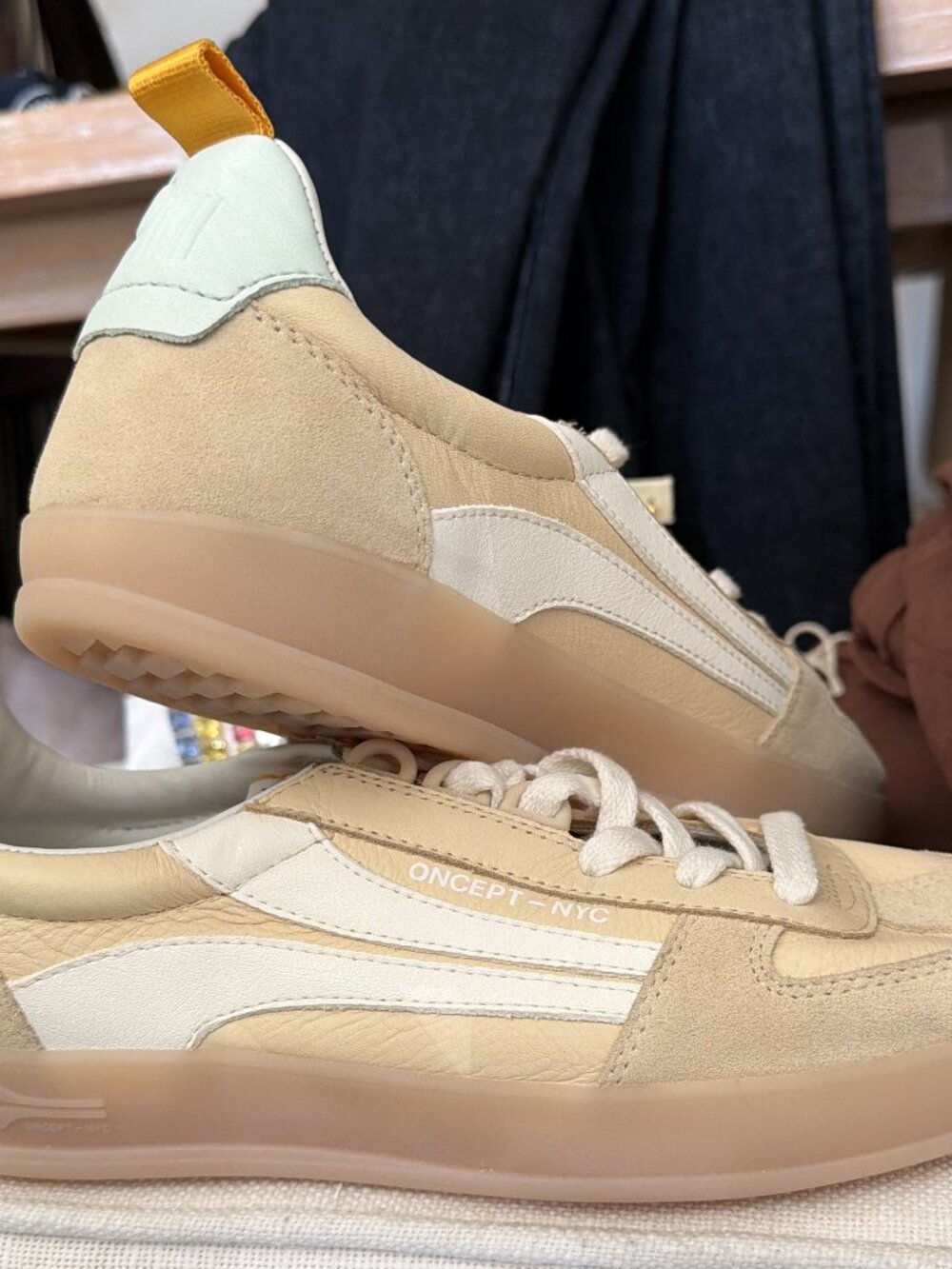 Oncept Fez Court Sneaker Buttercream Leather NWT